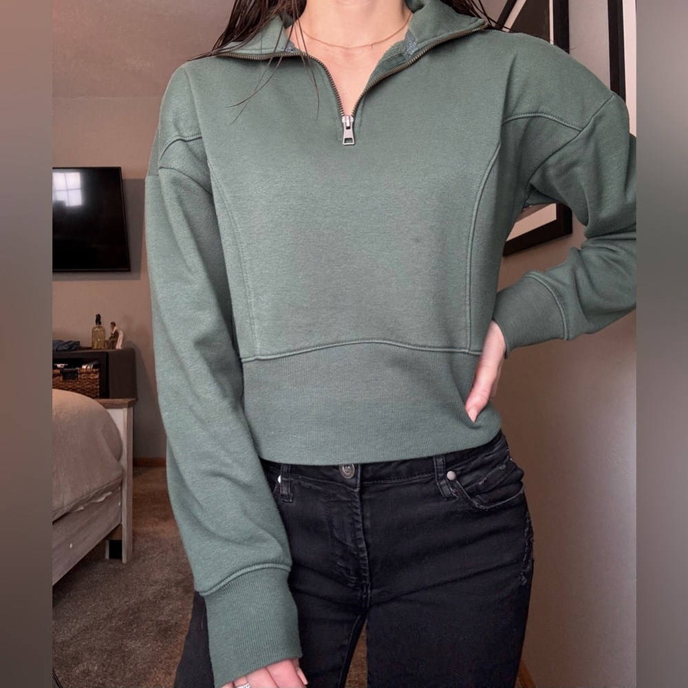 Cropped Quarter Zip